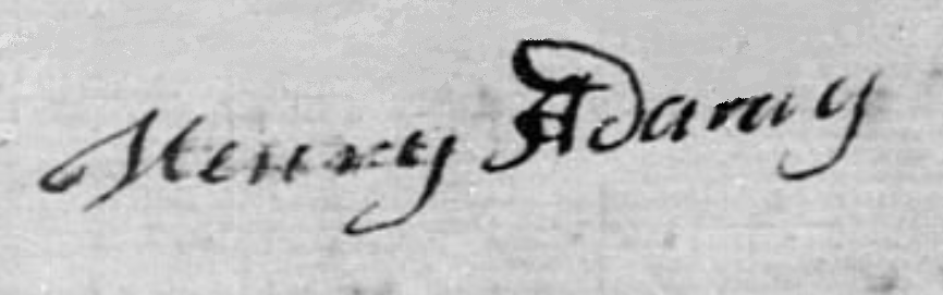 Henry Adamy signature